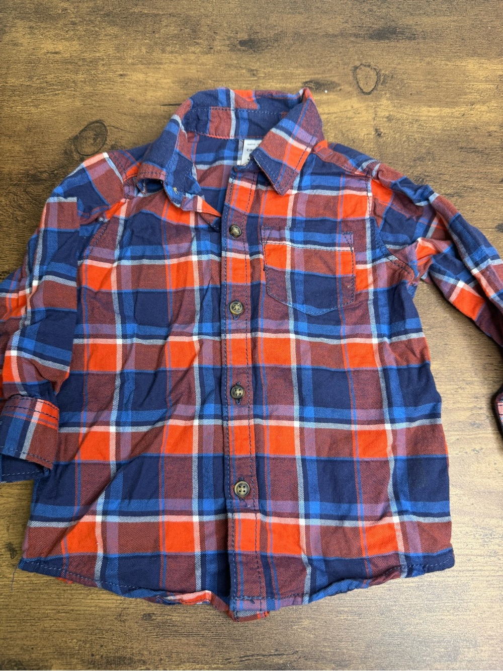 ⭐️5 for $20⭐️ Carter's Kids Plaid Button-Up Shirt in Red & Blue 18M